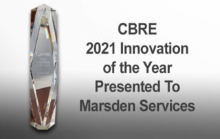 CBRE 2021 Innovation of the Year Award Presented To Marsden Services