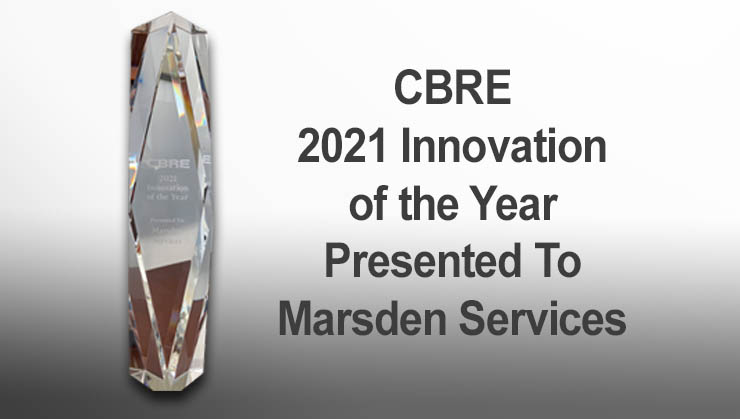 CBRE 2021 Innovation of the Year Award Presented To Marsden Services